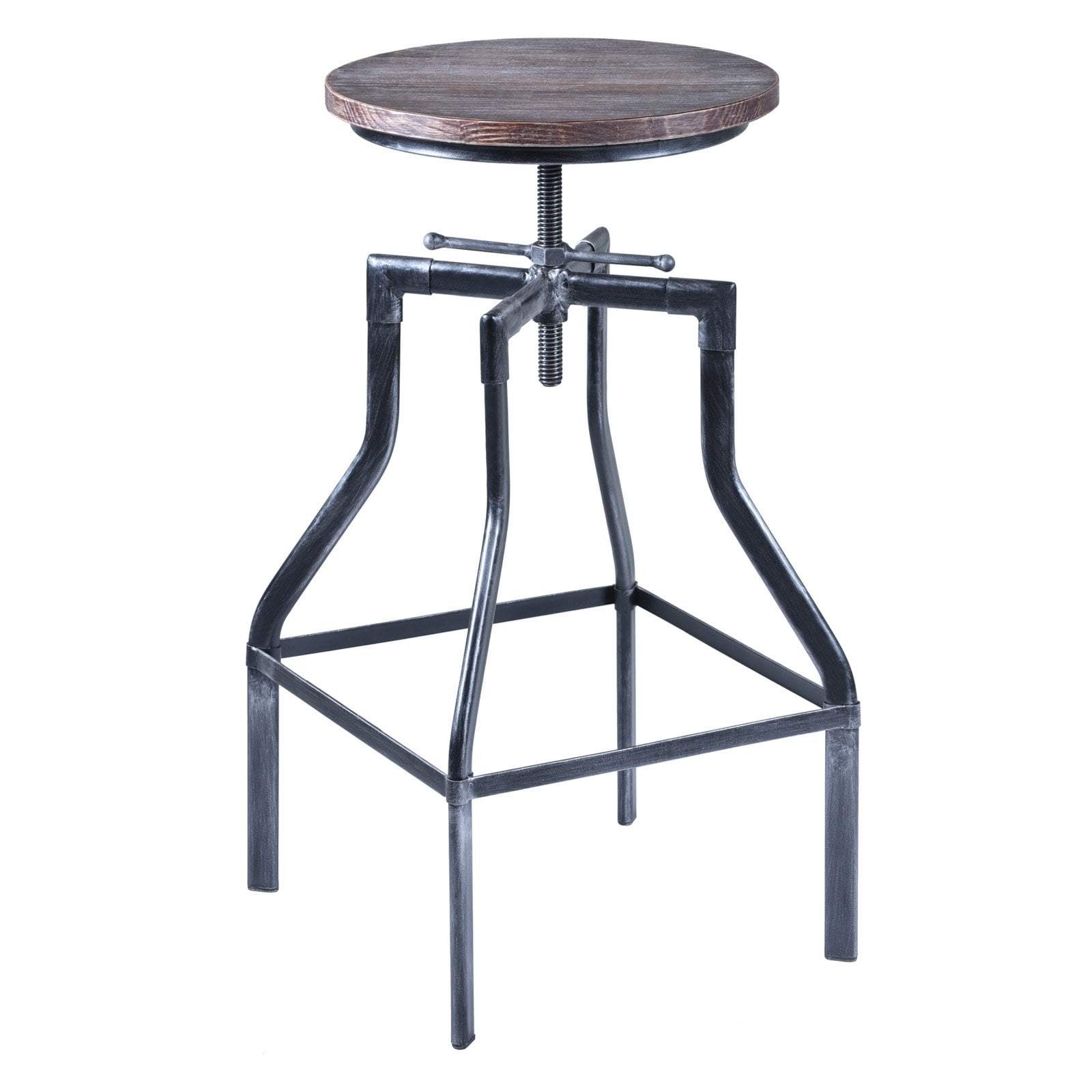 Picture of Armen Living LCCOSTSBPI Concord Adjustable Barstool in Industrial Grey with Pine Wood Seat
