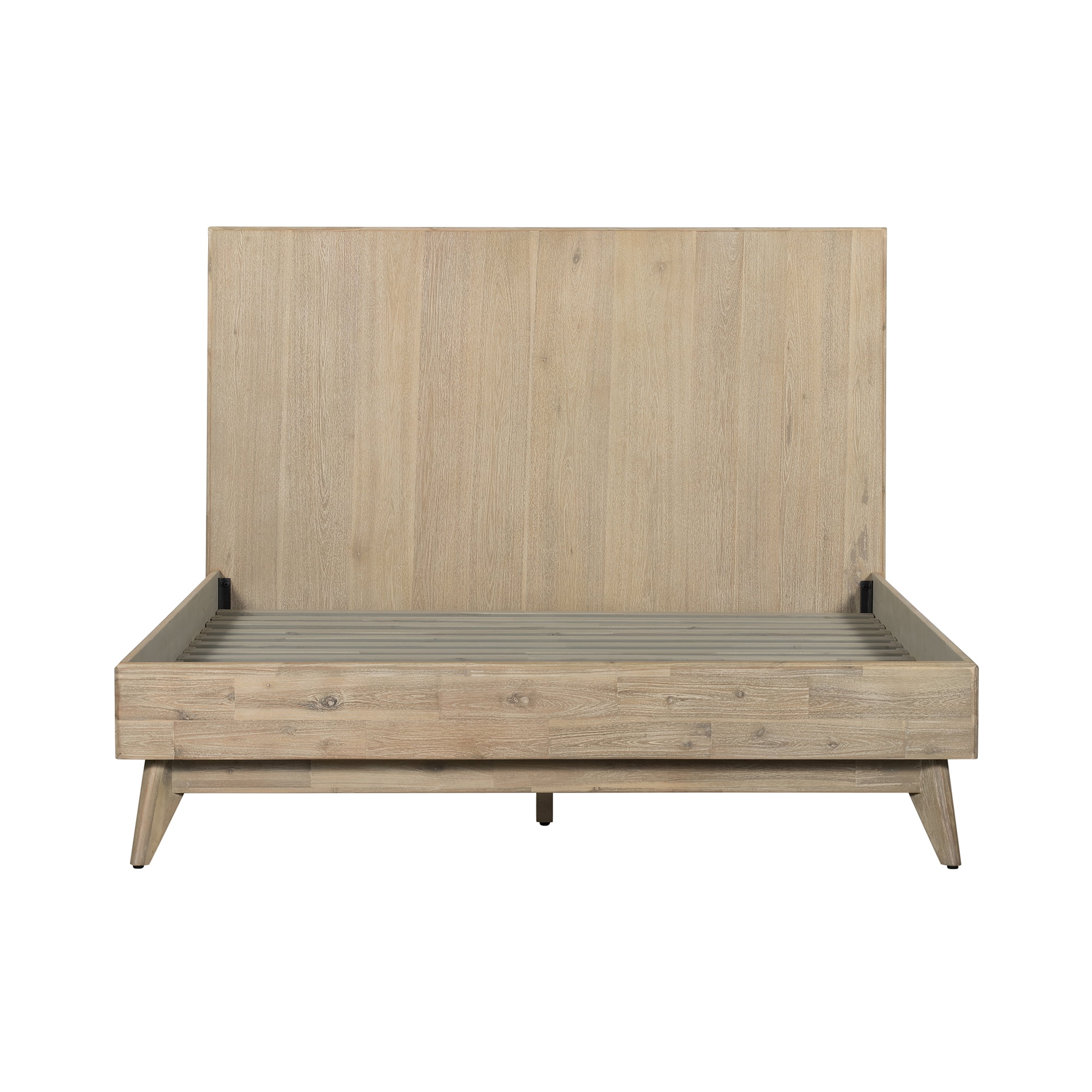Picture of Armen Living LCLFBDGRQN Baly Acacia Mid-Century Platform Queen Bed, Grey Sandblast Summer