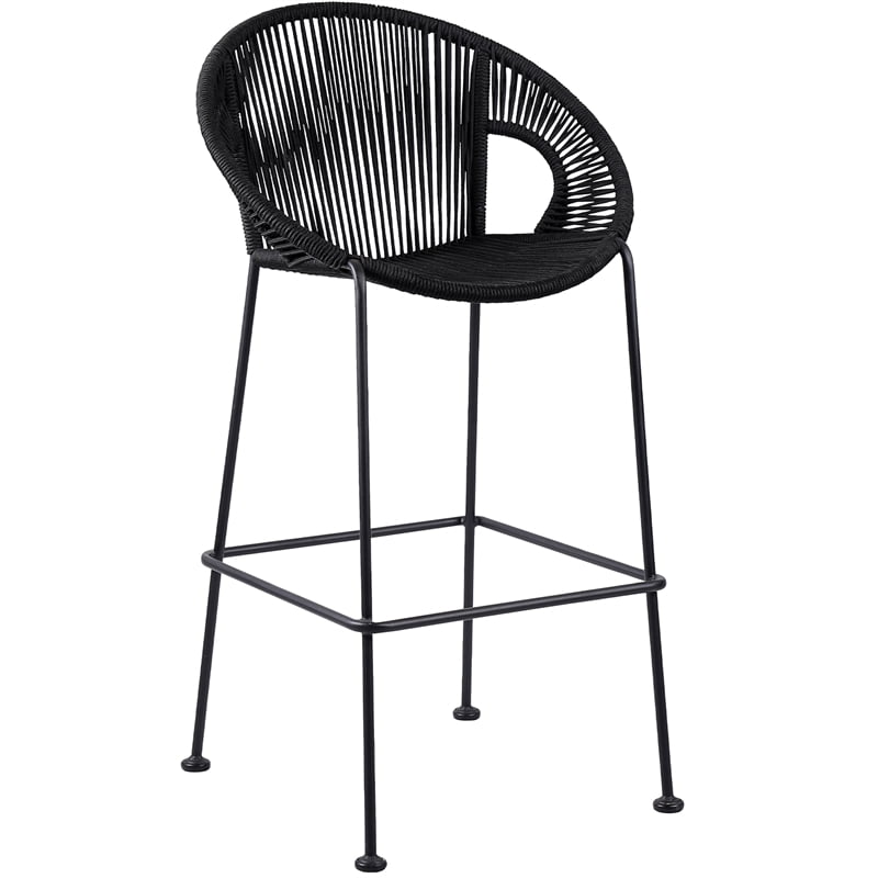 Picture of Armen Living LCACBABL30 30 in. Acapulco Indoor Outdoor Steel Bar Stool with Black Rope