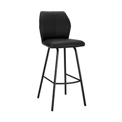 Picture of Armen Living LCTNBABLBL26 26 in. Tandy Faux Leather & Metal Counter Stool&#44; Black