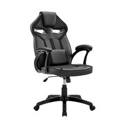 Picture of Armen Living LCASGCBLK Aspect Adjustable Racing Gaming Chair with Lumbar Support Pillow in Black Faux Leather & Mesh