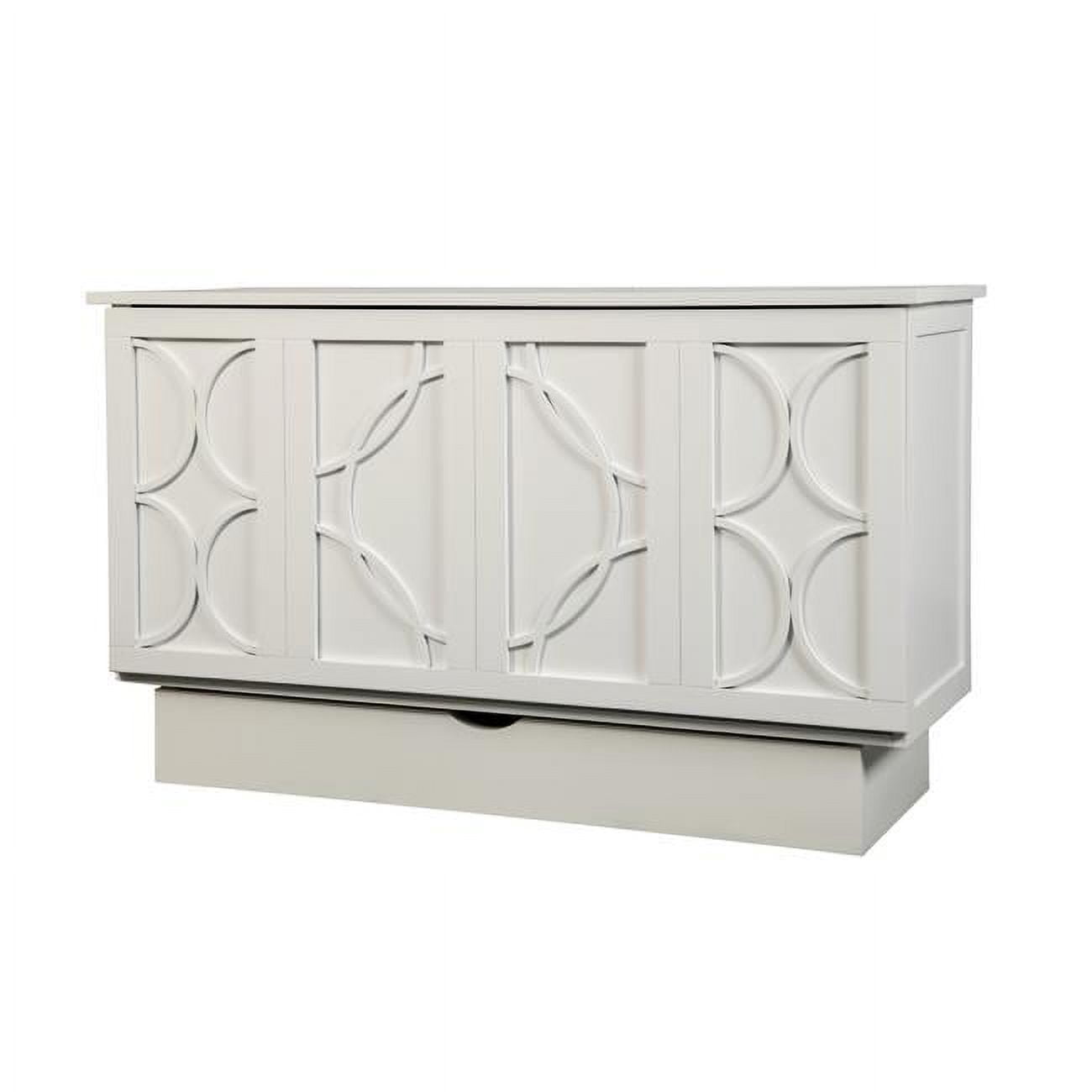 Brussels White Cabinet Bed, Queen Size