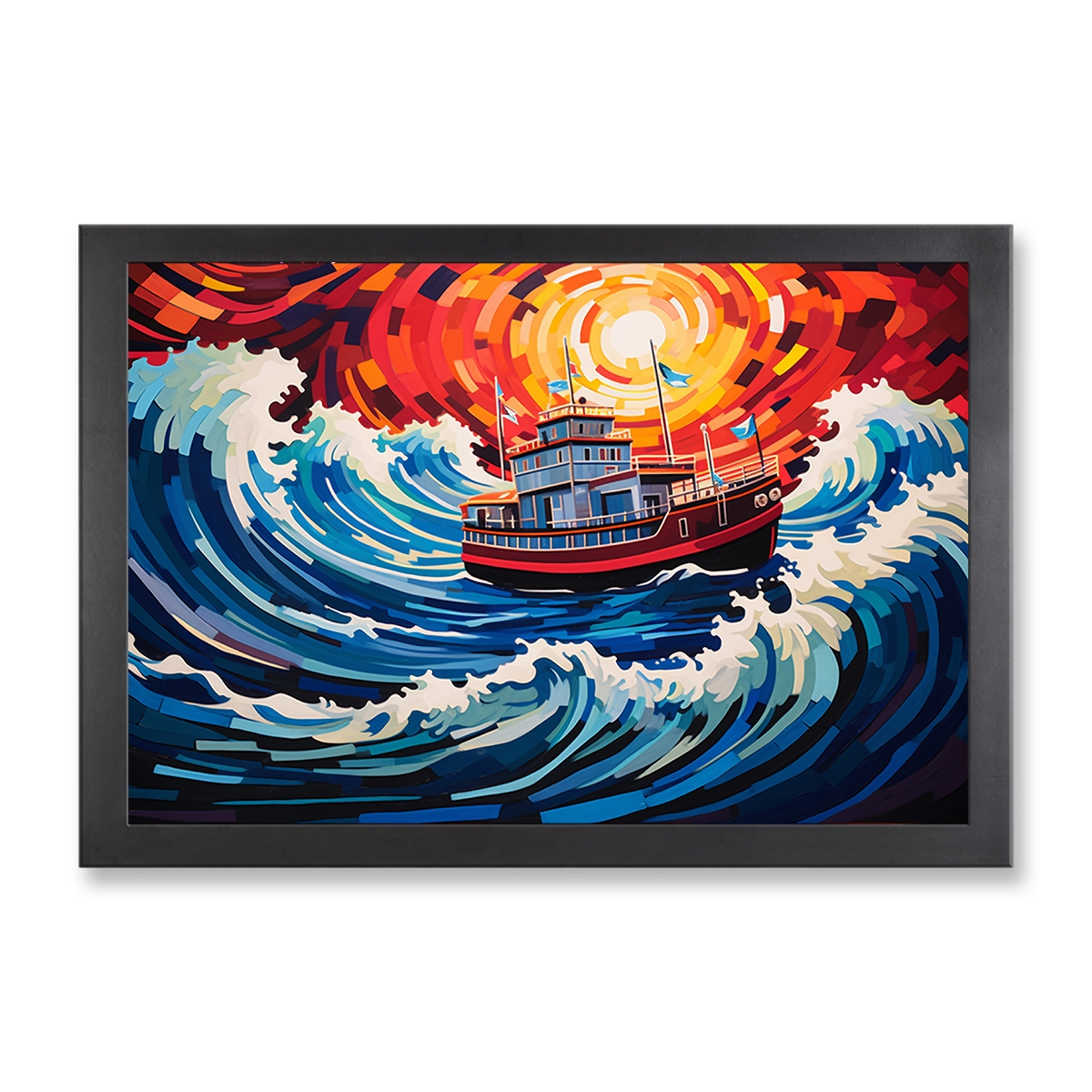 73005 - Framed Print 'Rough Seas'  (Size 24x34")