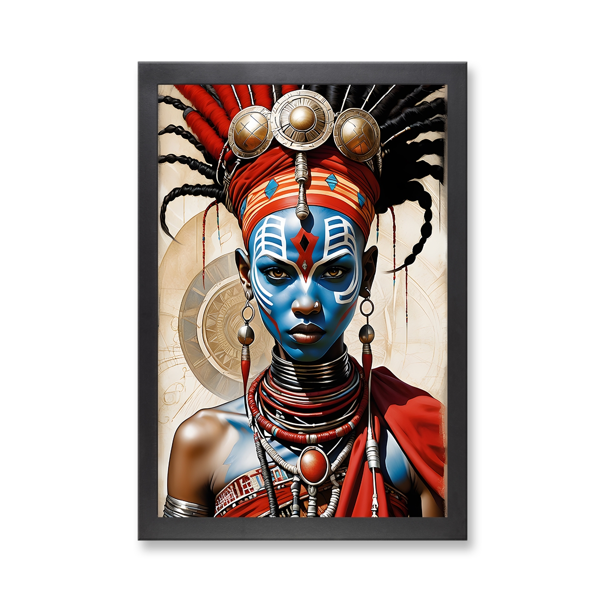 73034 - Framed Print 'African Tribal Power'  (Size 24x34")