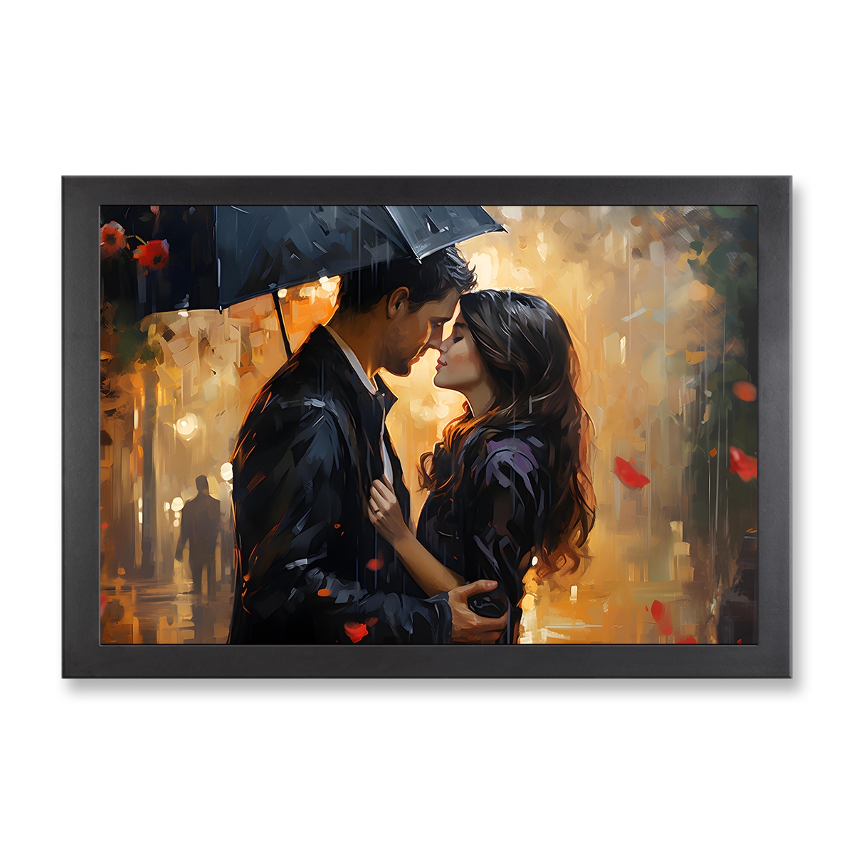 73755 - Framed Print 'Love in the Rain'  (Size 24x34")