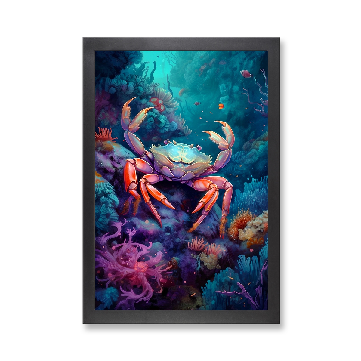 73687 - Framed Print 'Crawling Crab'  (Size 24x34")