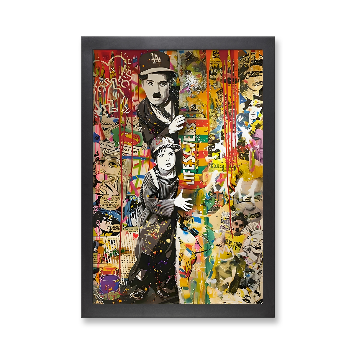 73250 - Framed Print 'Charlie Chaplin'  (Size 24x34")