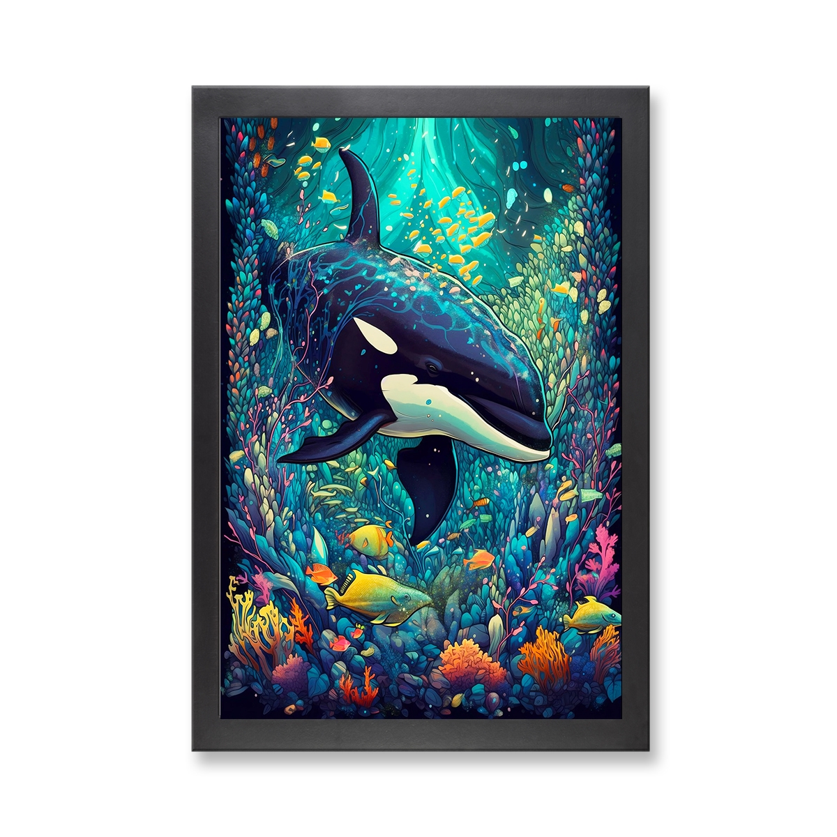 73684 - Framed Print 'Killer Whale'  (Size 24x34")