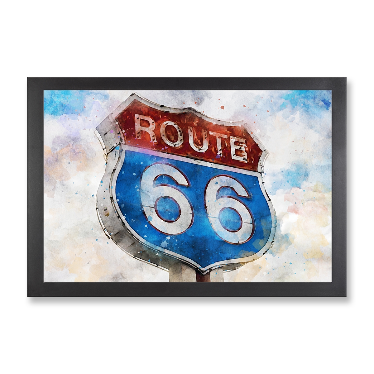 73801 - Framed Print 'Route 66'  (Size 24x34")