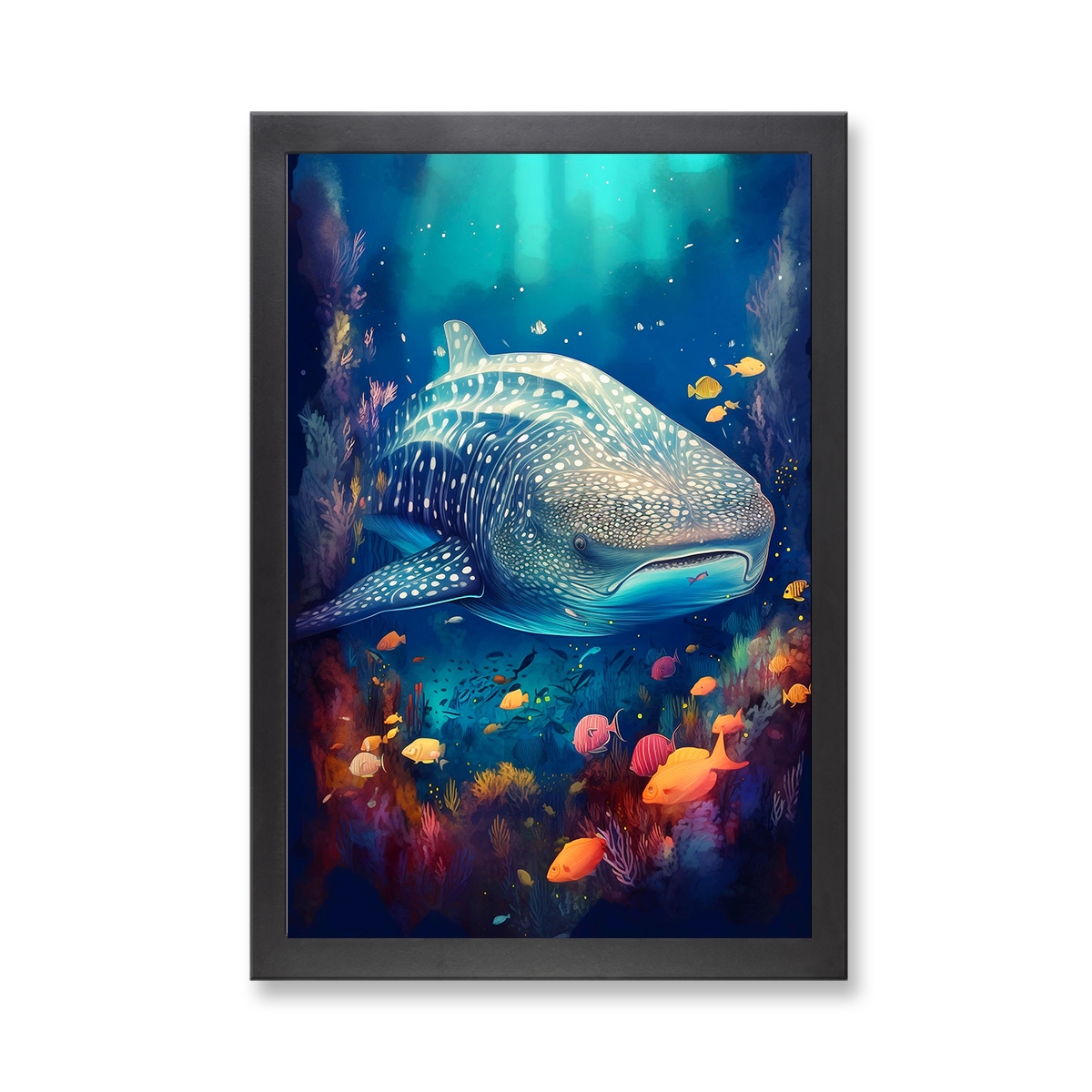73678 - Framed Print 'Whale Shark'  (Size 24x34")