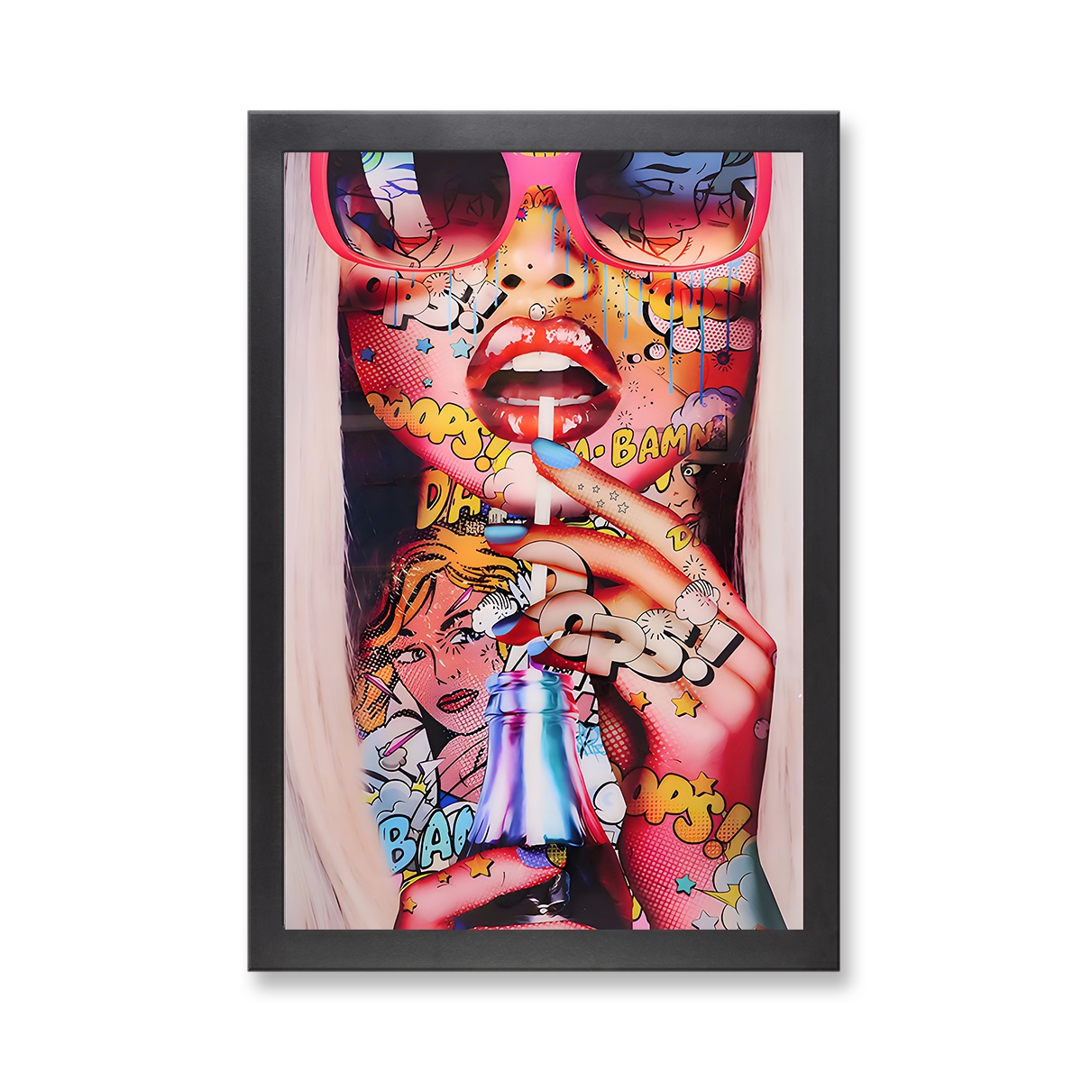 73009B - Framed Print 'Soda Pop'  (Size 24x34")