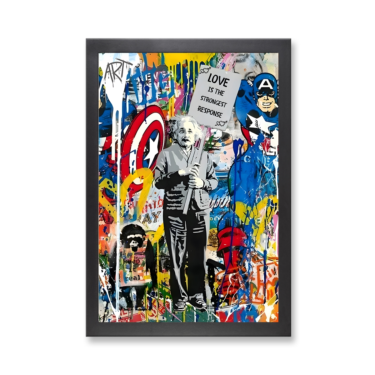 73254 - Framed Print 'Love is the Strongest Response'  (Size 24x34")