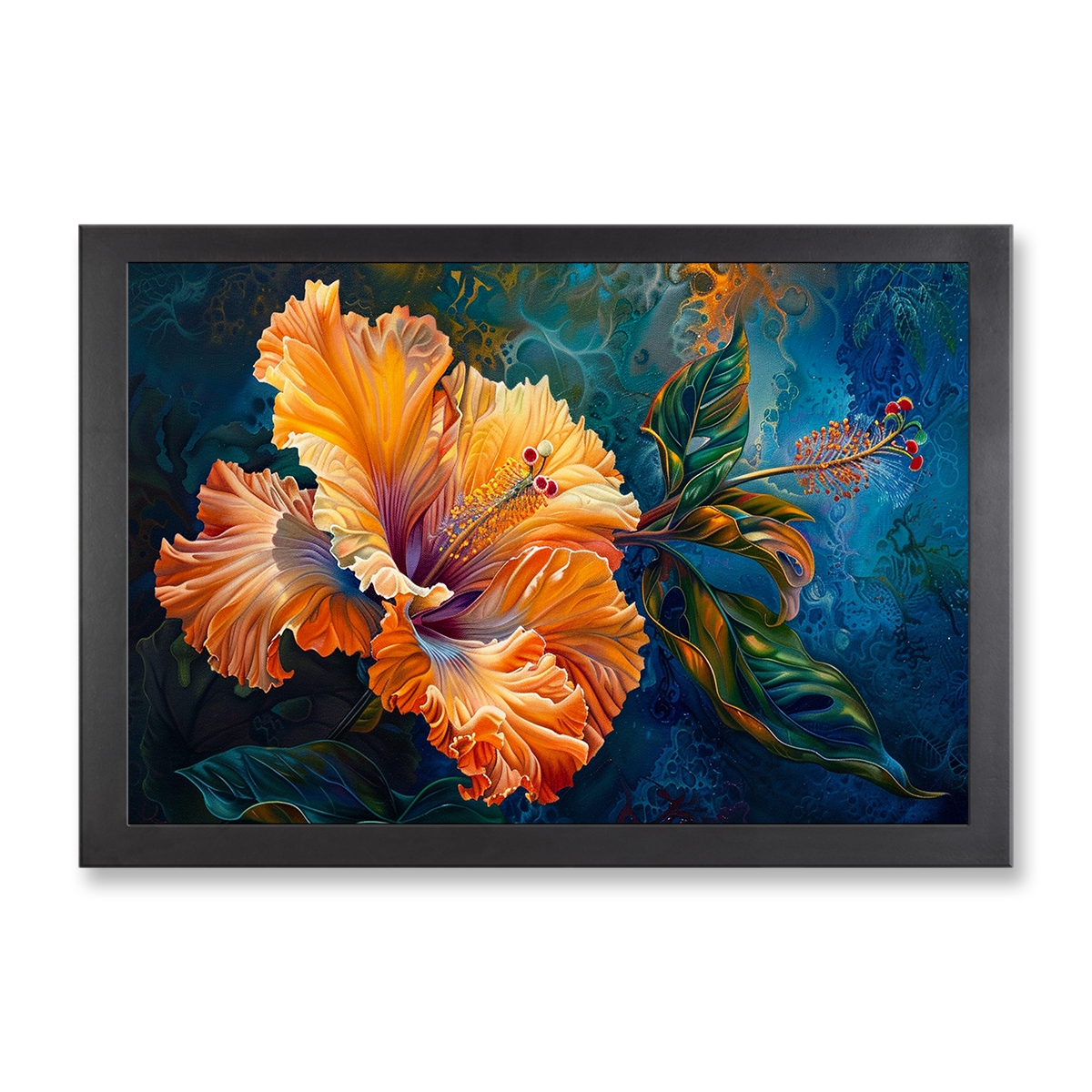 73760 - Framed Print 'Hibiscus in Bloom'  (Size 24x34")