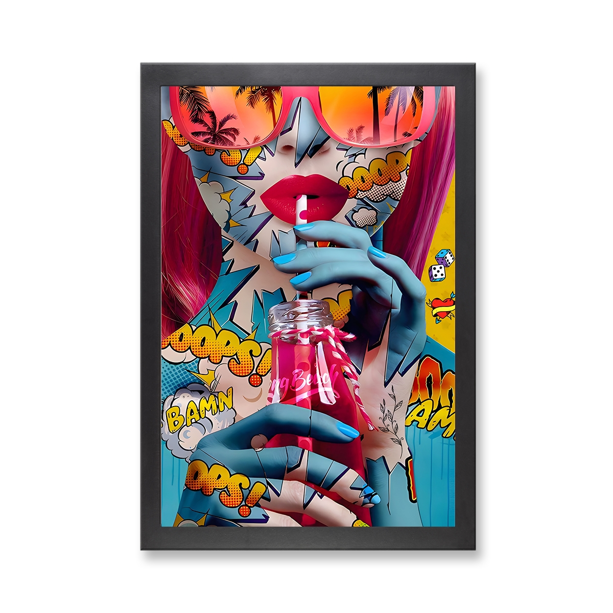 73009C - Framed Print 'Caribbean Rum Punch'  (Size 24x34")