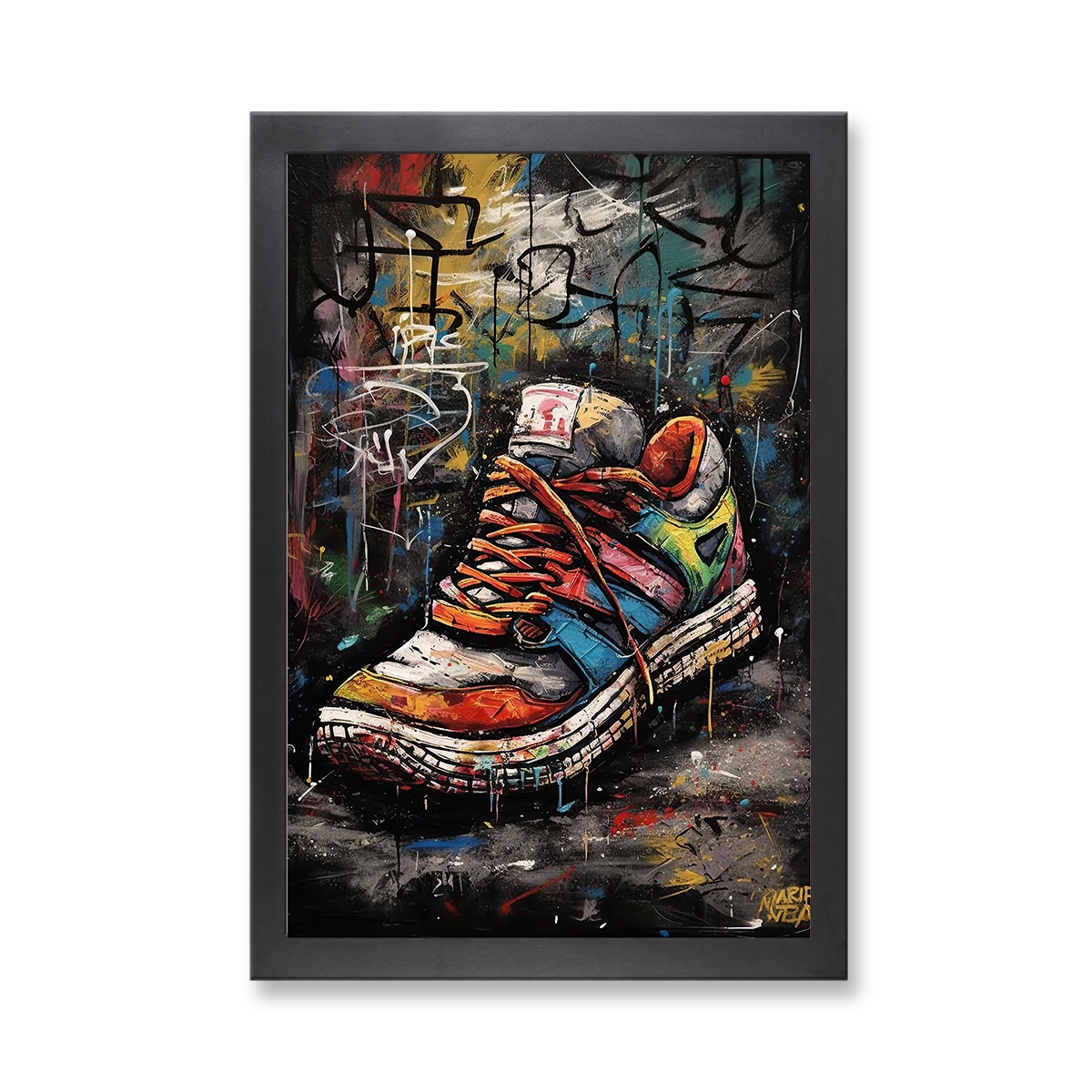 73172 - Framed Print 'Graffiti Kicks'  (Size 24x34")