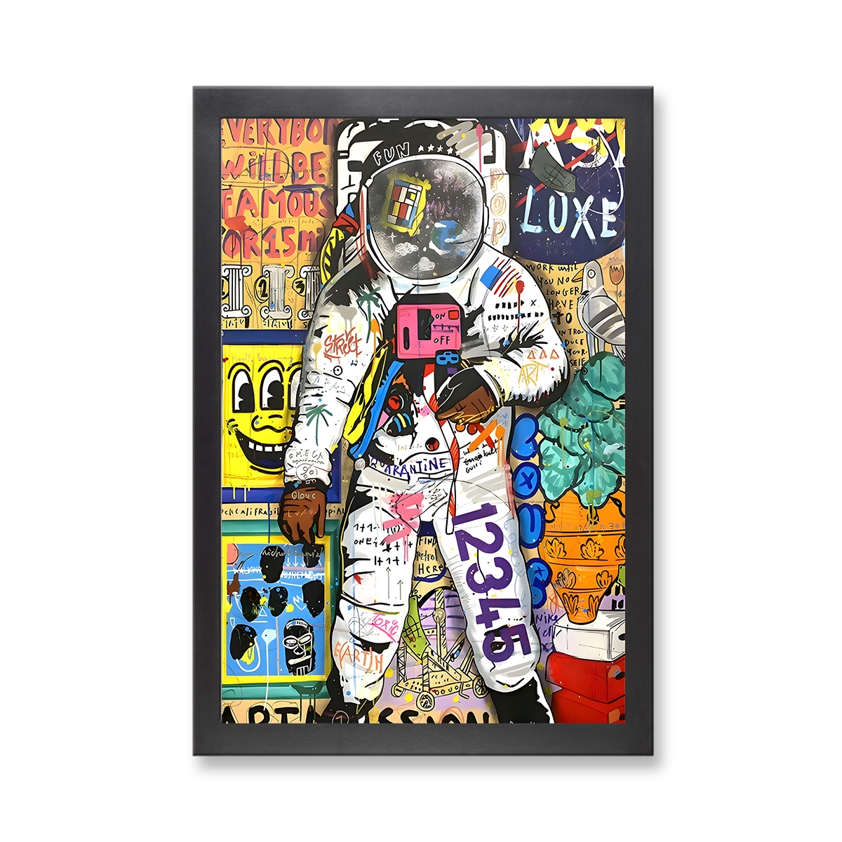 73252 - Framed Print 'Graffiti Astronaut'  (Size 24x34")