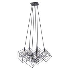 Picture of Artcraft Lighting AC11119PN Artistry 6-Light Chandelier&#44; Matte Black & Polished Nickel