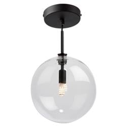 SC13190BK Pinpoint 1-Light Semi-flush Mount Light, Black