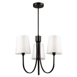 SC13333BK Rhythm 3-Light Chandelier, Black -  ARTCRAFT