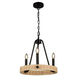 Picture of Artcraft Lighting AC11713BK Perris 3-Light Chandelier, Black