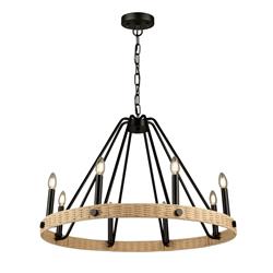 Picture of Artcraft Lighting AC11718BK Perris 8-Light Chandelier, Black