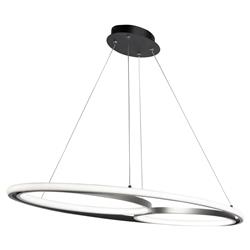 AC6670NB Gemini 38W LED Pendant Light, Black & Nickel
