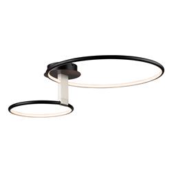 AC6632NB Halo Collection Integrated LED Semi-Flush Mount, Black