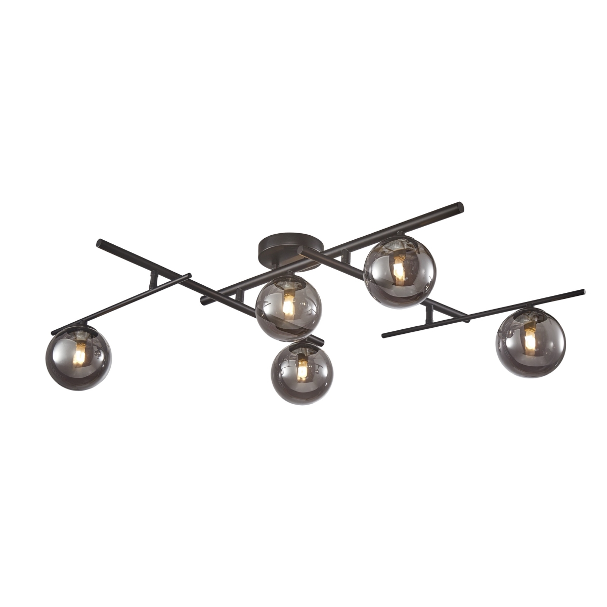 Picture of Artcraft of Montreal AC11975SM 24.5 in. Modena Collection 5-Light Semi-Flush Mount Ceiling Light&#44; Black