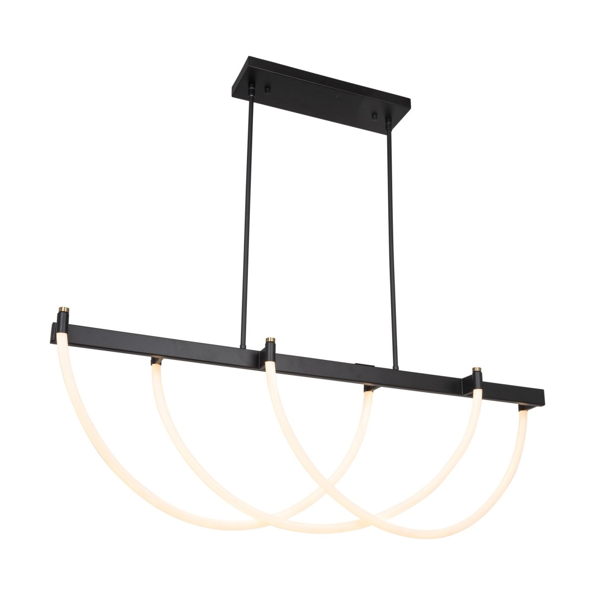 Picture of Artcraft of Montreal AC6813BK Cascata Collection Island Light&#44; Black & Brushed Brass