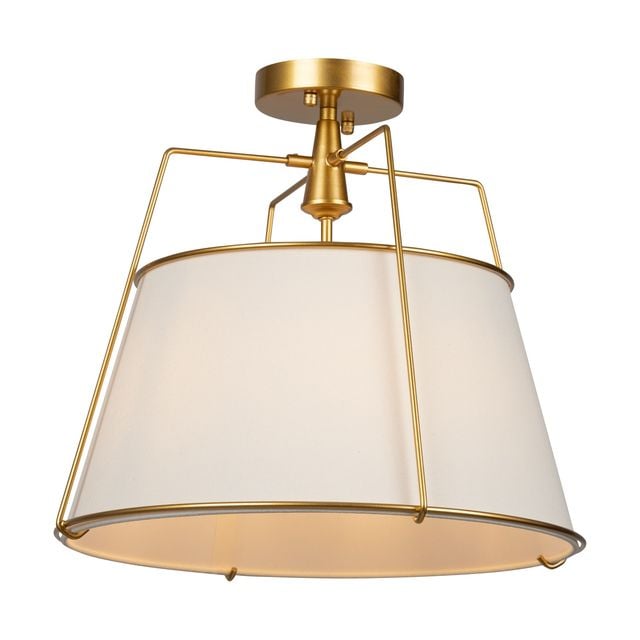 Picture of Artcraft of Montreal SC13362BR 17 in. Pullman Collection 3-Light Semi-Flush Mount&#44; Brass