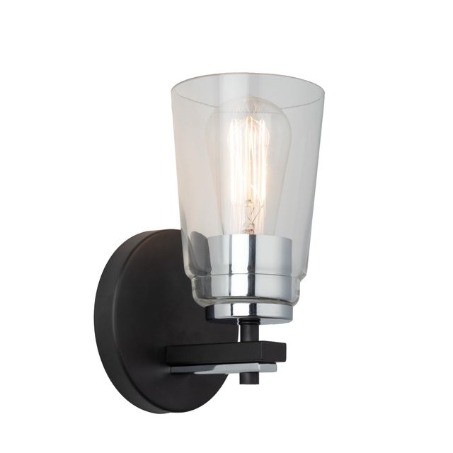 Picture of Artcraft of Montreal AC11931NB Essex Collection 1-Light Bathroom Sconce&#44; Black & Chrome