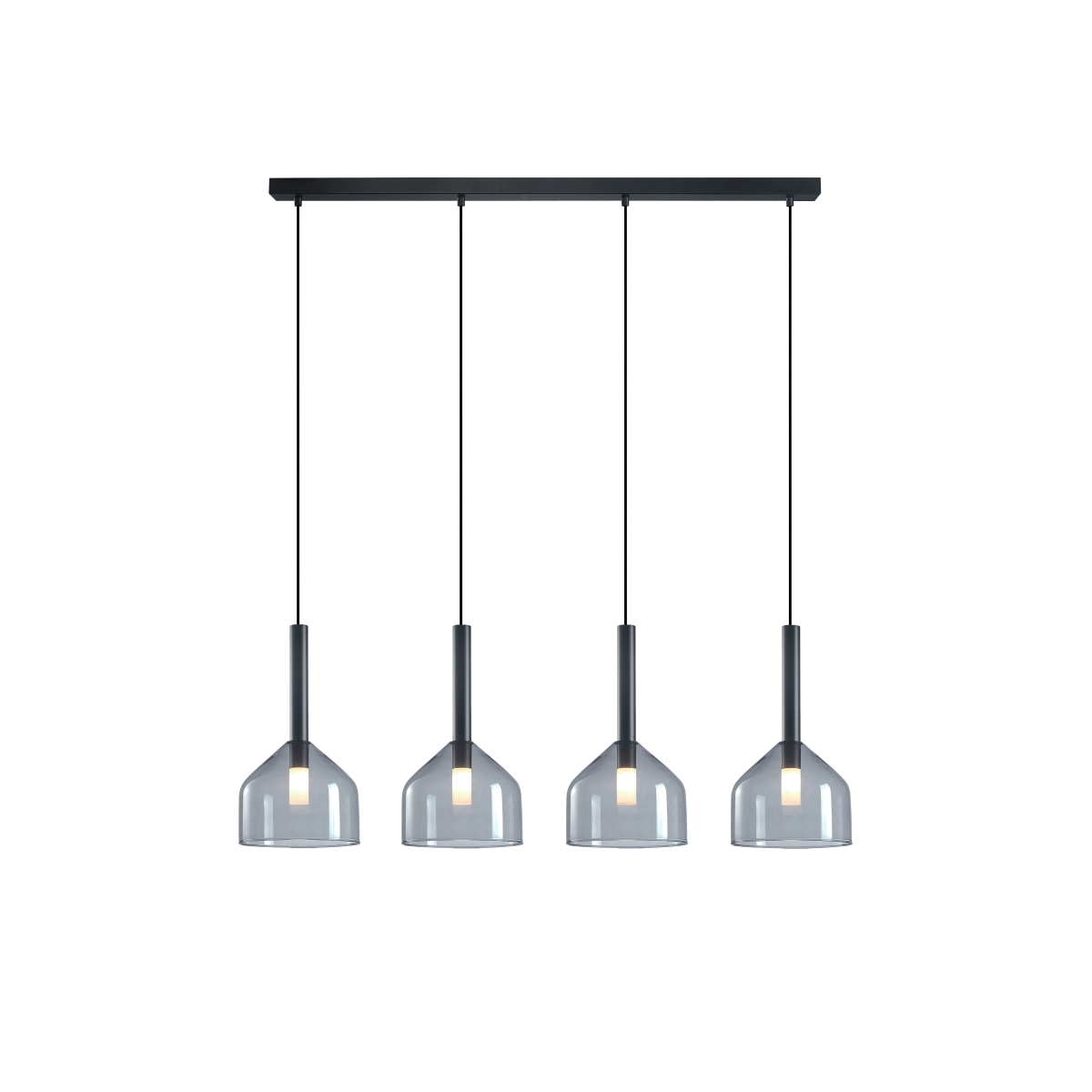 Picture of Artcraft of Montreal AC11954BK Kali Collection 4-Light Island Ceiling Light&#44; Black