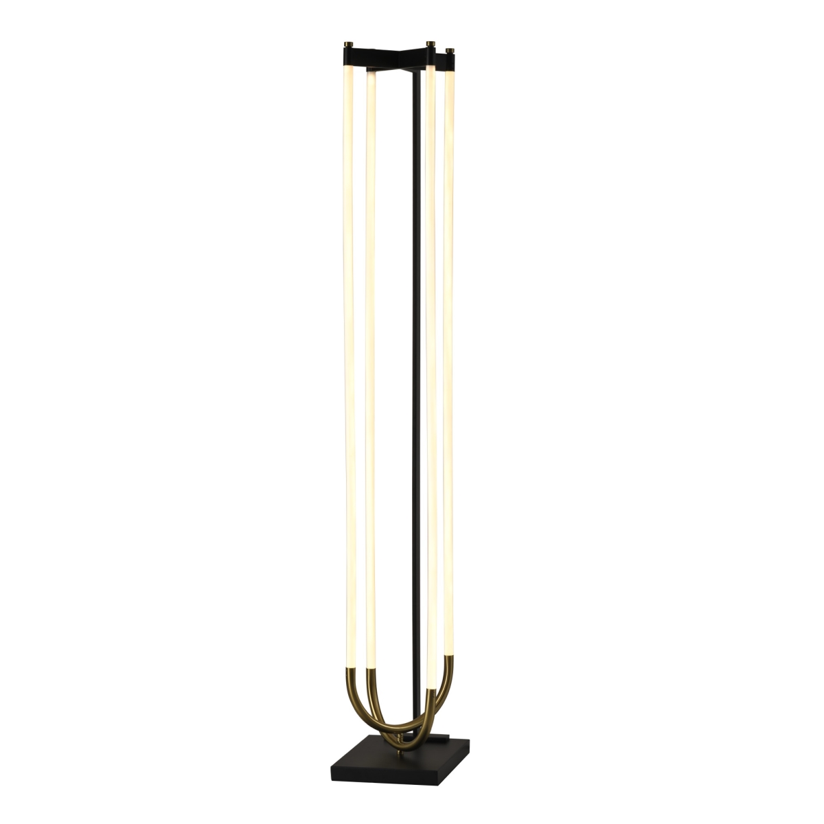 Picture of Artcraft Lighting AC6816BK Cascata Integrated LED Floor Lamp&#44; Black & Brushed Brass