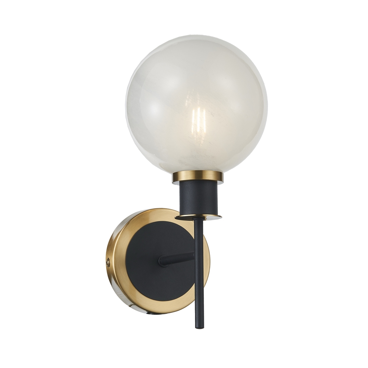 Picture of Artcraft Lighting AC11871SW 6 in. Gem 1-Light Sconce&#44; Black & Brushed Brass