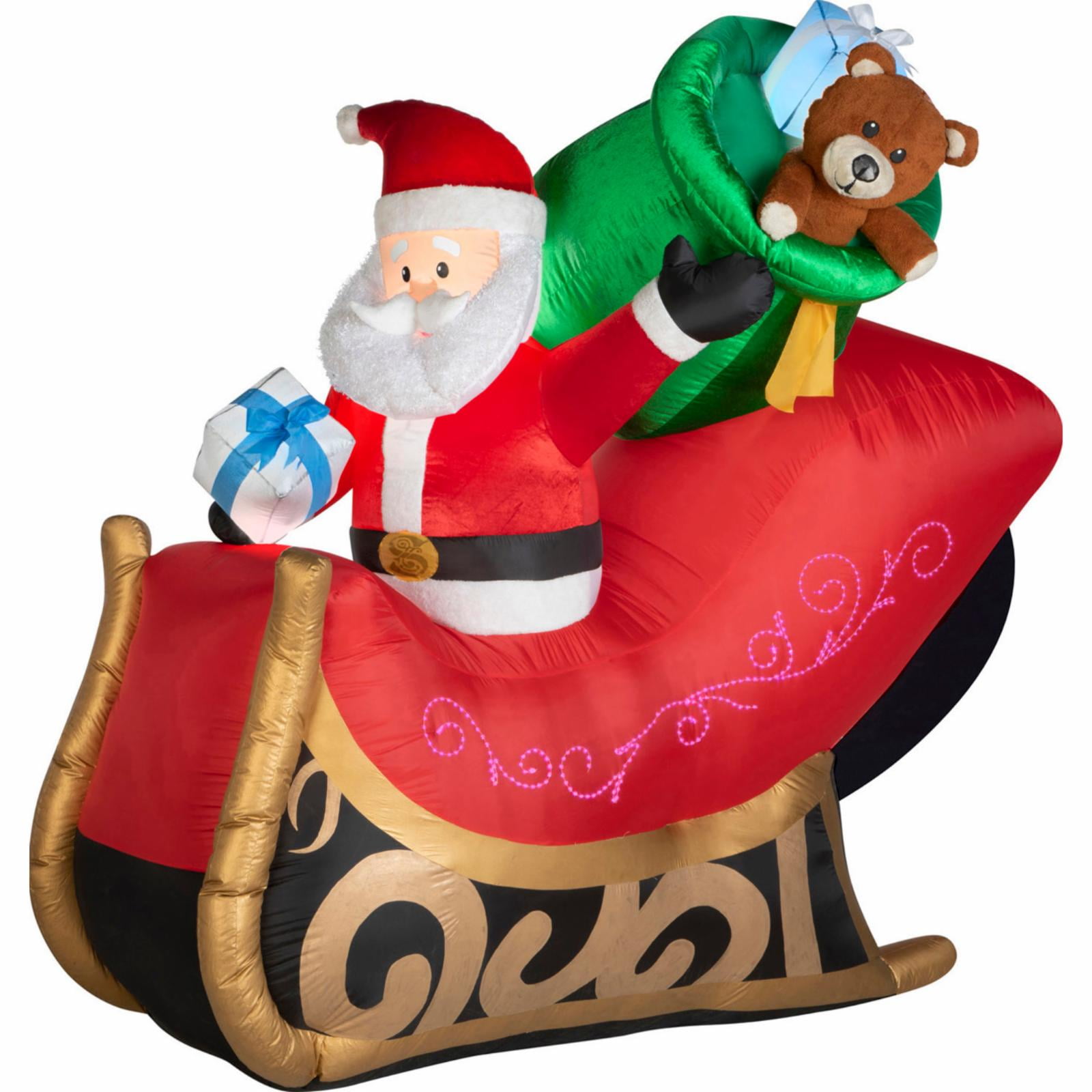 Picture of Airblown Inflatables G08 119835X Santas Sleigh Inflatable with Micro LED Lights