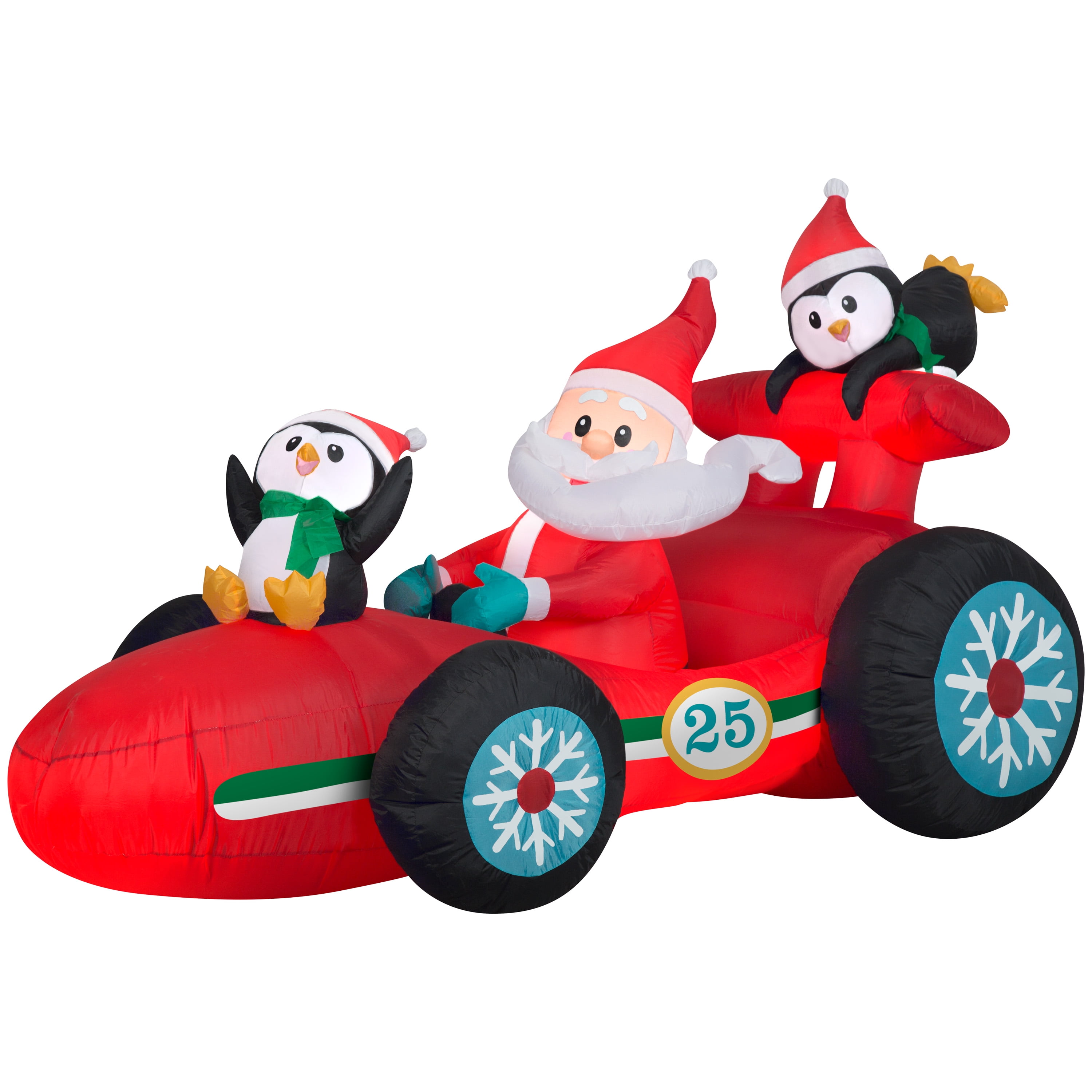 Picture of Airblown Inflatables G08 113061X Santas Racecar with Penguins