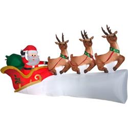 Picture of Airblown Inflatables G08 119406X 68.58 x 131.9 in. Santas Flying Sleigh&#44; Multi Color