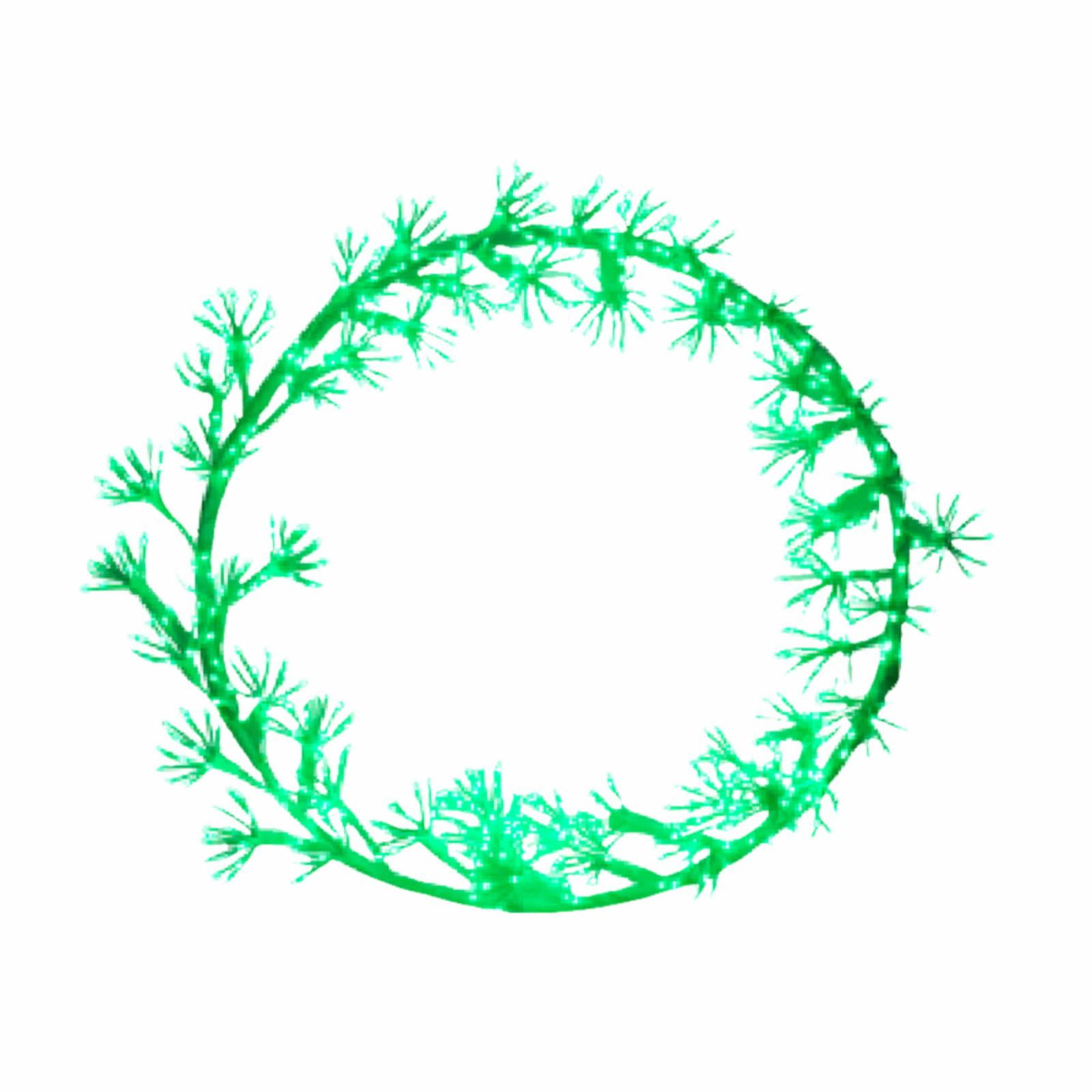 30 in. Clust Lights Wreath, Green