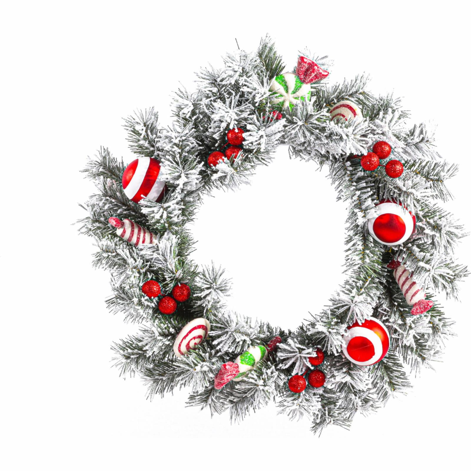 Picture of Alta Innova G48 MFC6038X24X Wreath with Pinecones Ornaments&#44; Red & White