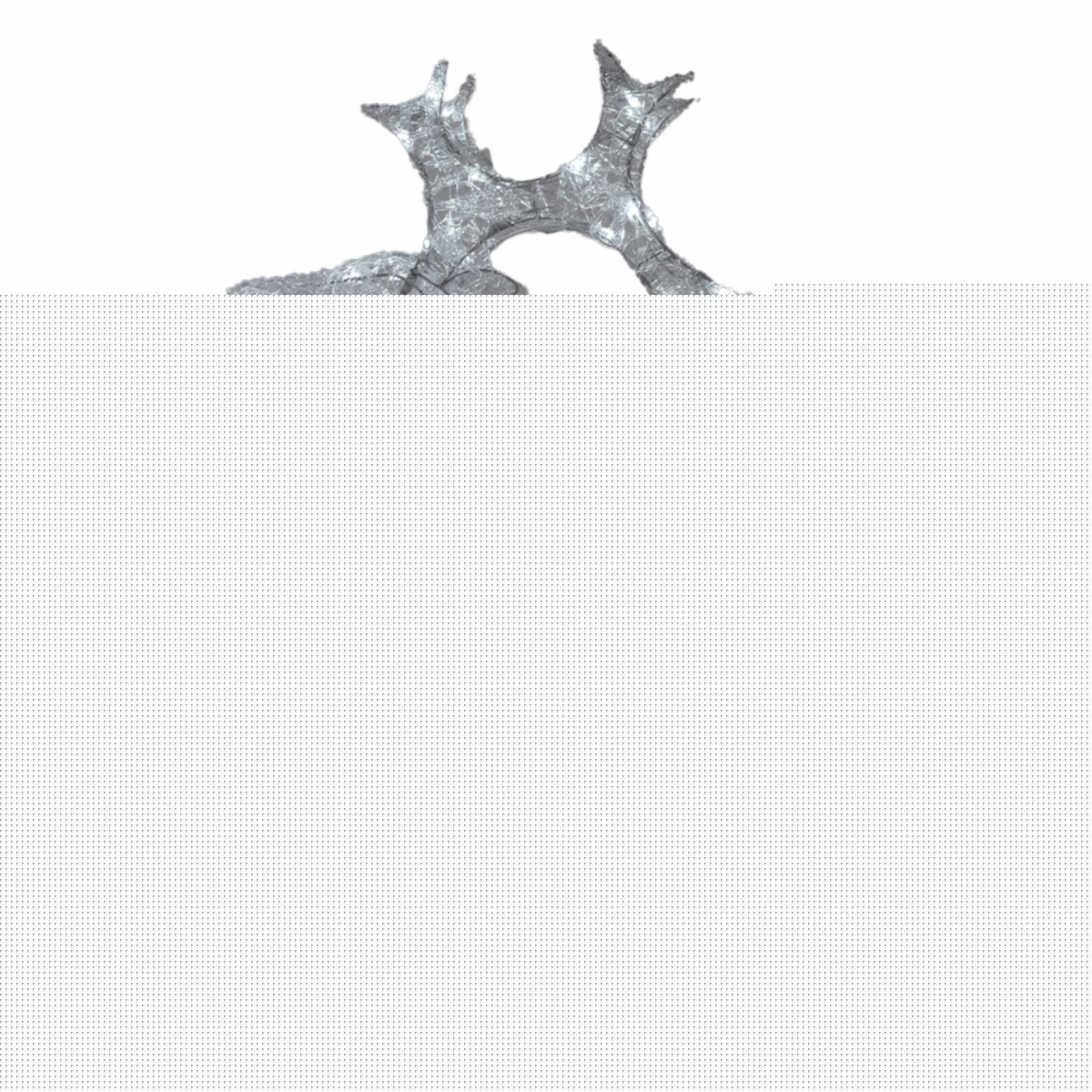 3 ft. Flashing LED Light Acrylic Deer with Transparent Wire