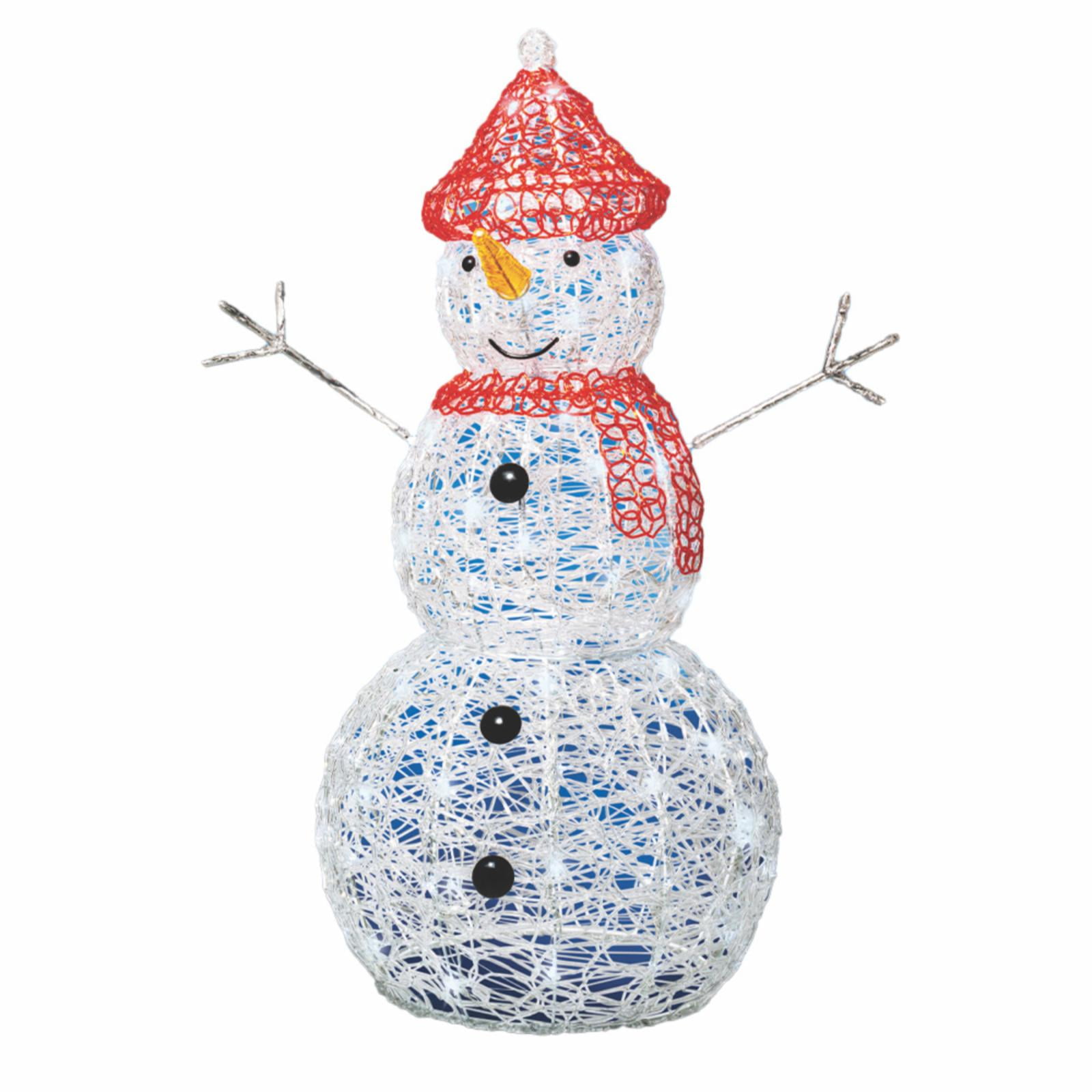 35.4 in. Acrylic 80 LED Twinkle Effect Lights Snowman