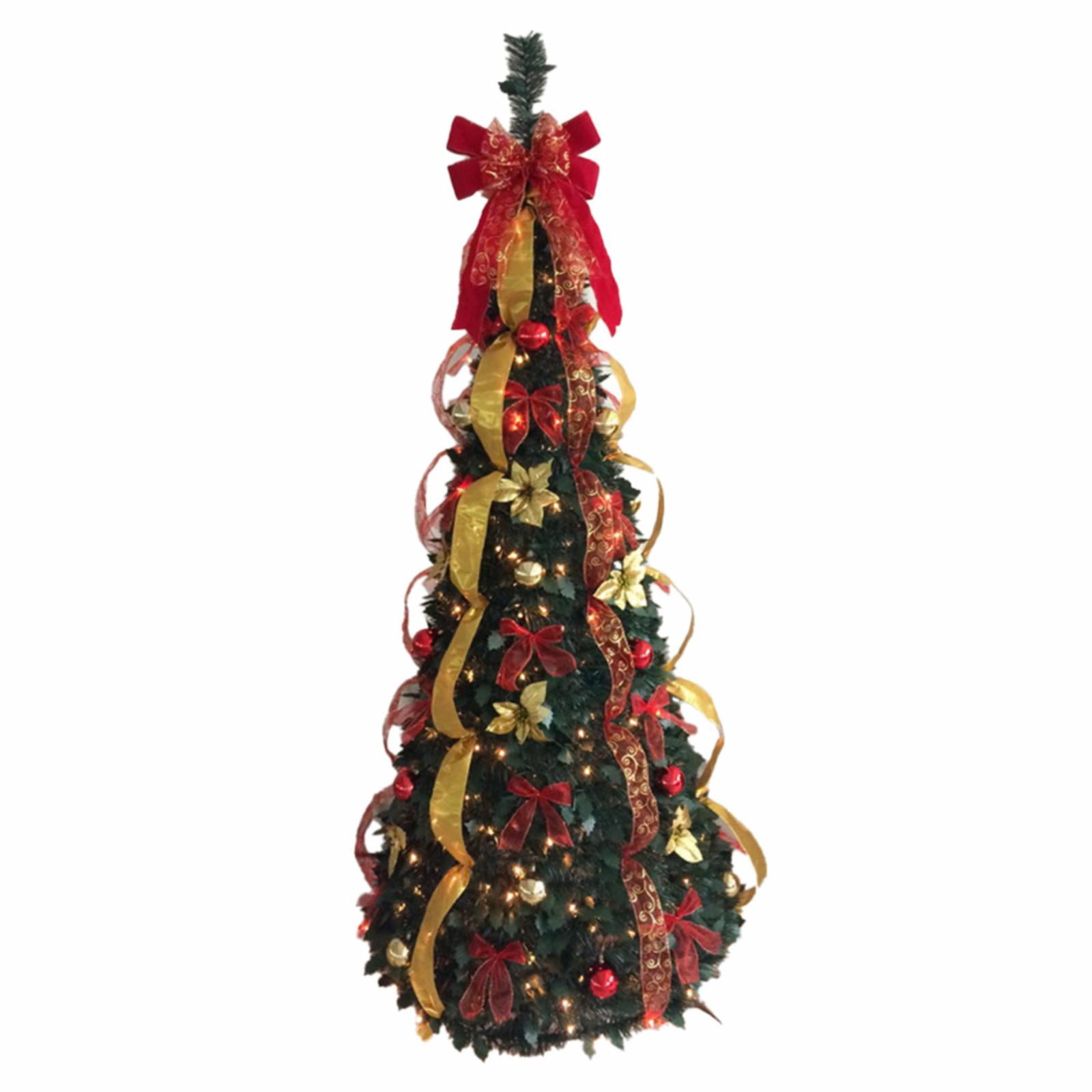 Picture of Charm Tree C16 Q45660AELA 6 ft. Pop-Up Holly Leaf Tree with Red & Gold Ornaments