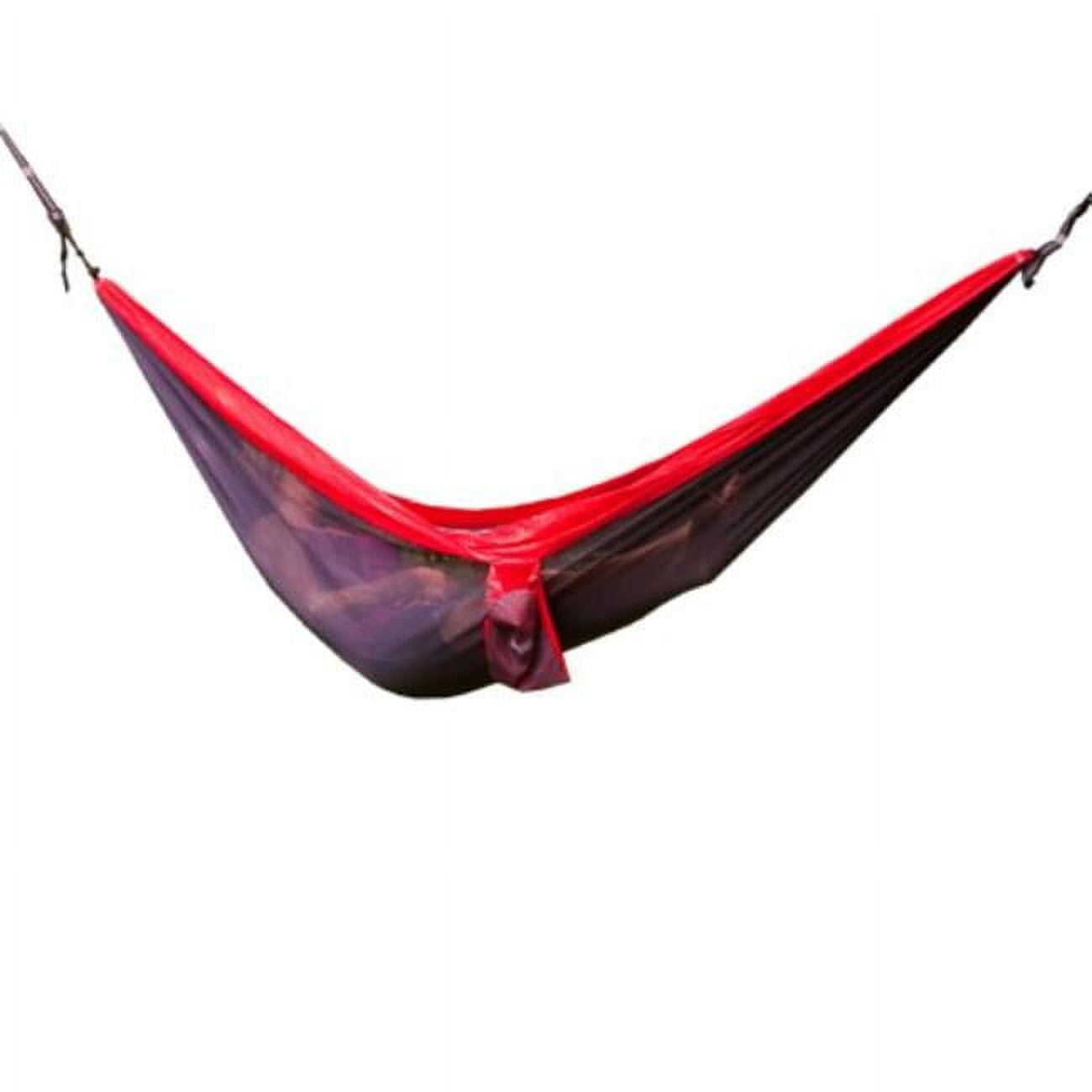 Double Nylon Hammock, Red & Gray