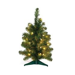 3 x 19 in. Dia. Table Top Canadian Artificial Tree - Green & White