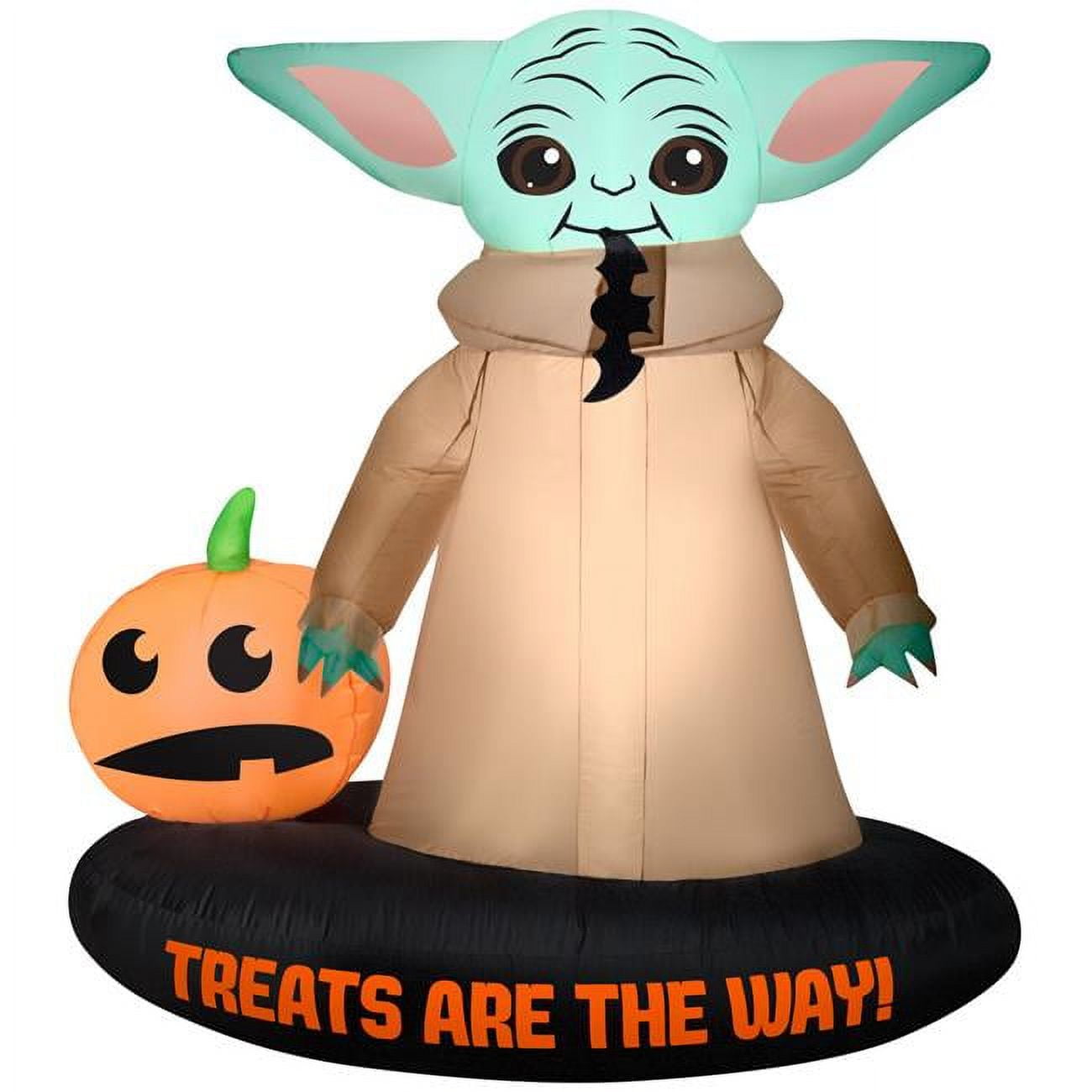 66 x 59.8 in. Airblown The Mandalorian Child with Jack-O-Lantern - Multi Color