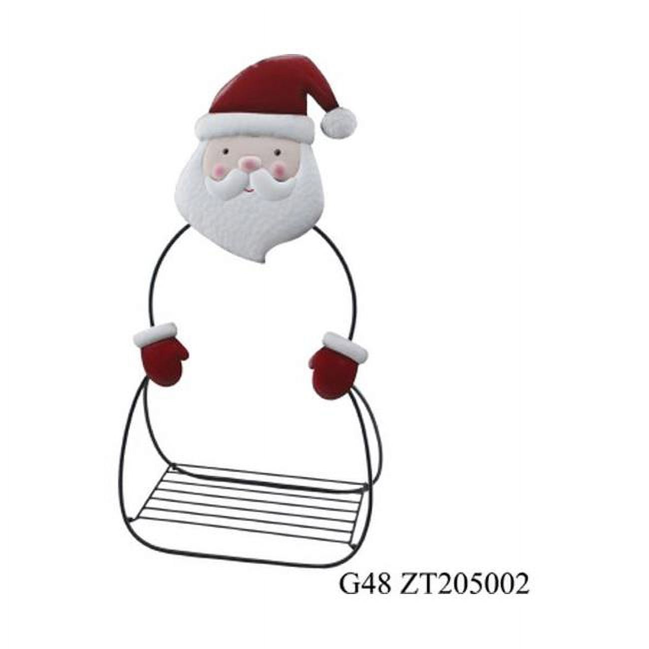 34 in. Santa Plant Stand - Multi Color