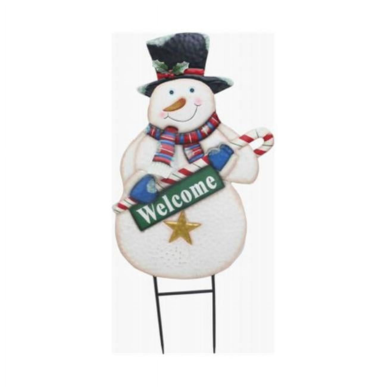 37.5 in. Snowman Welcome Stake - Multi Color
