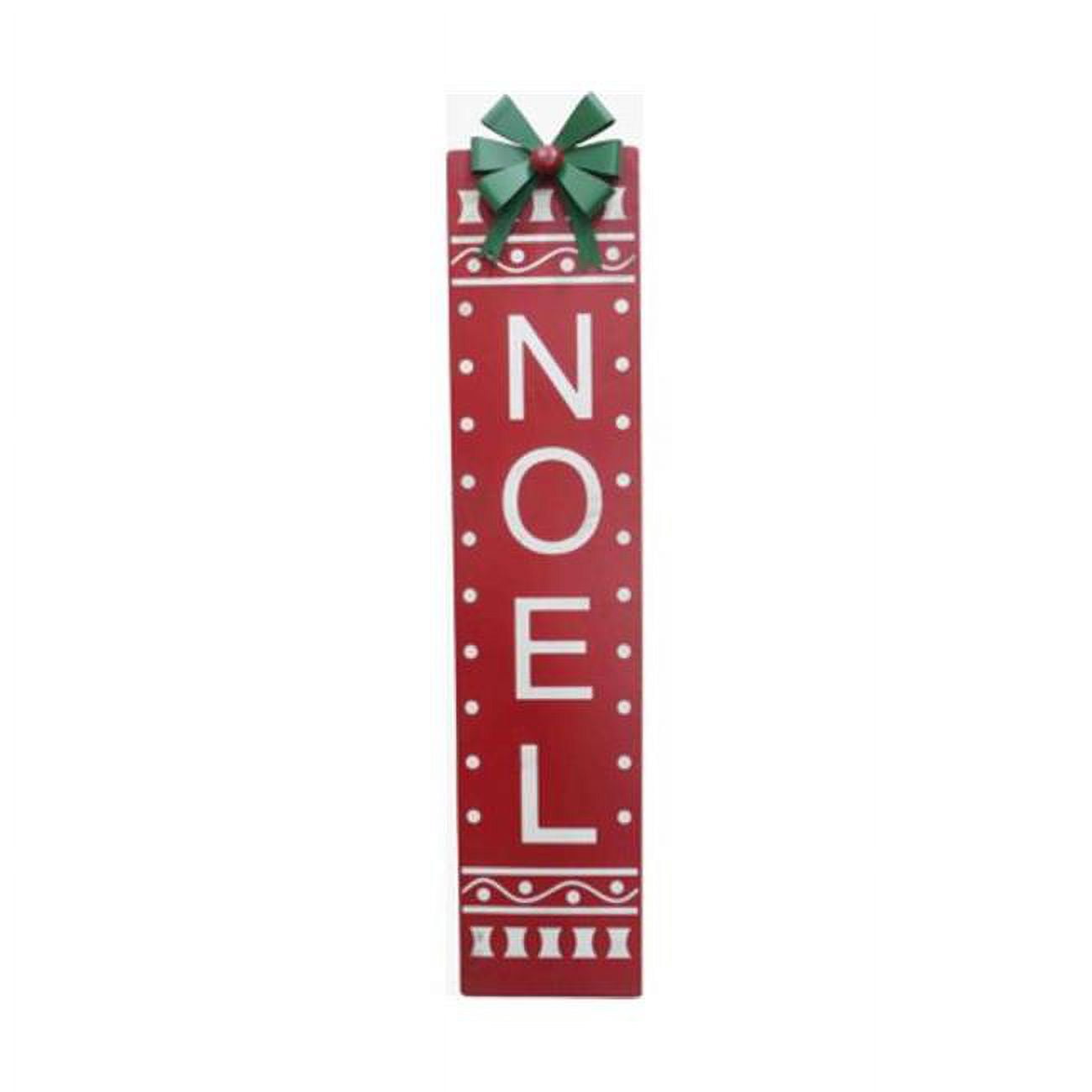 44.5 in. Noel Leaner Metal Lawn Art Stake - Multi Color
