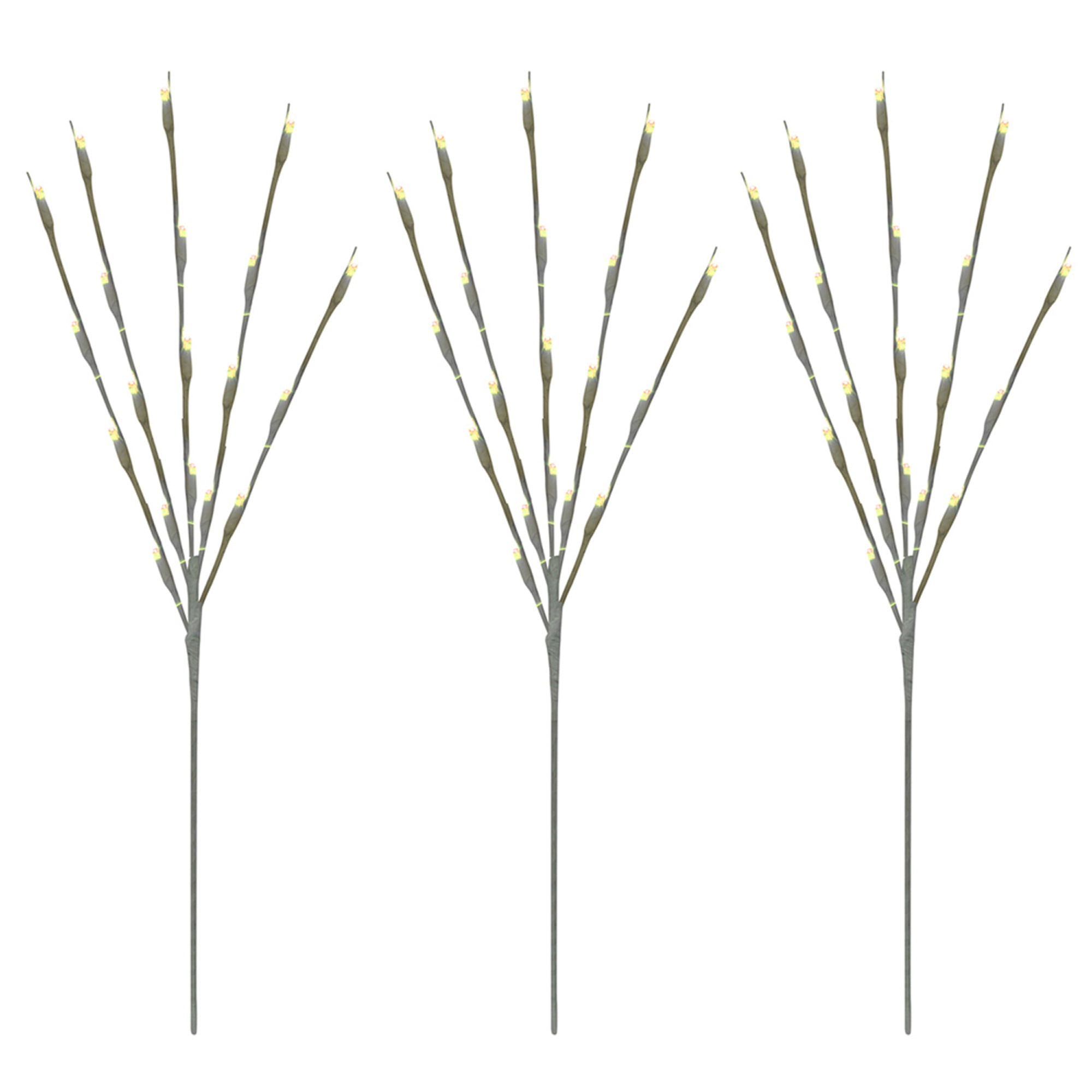 29 in. Pathmarkers LED Twinkling Branch, White - 3 Count