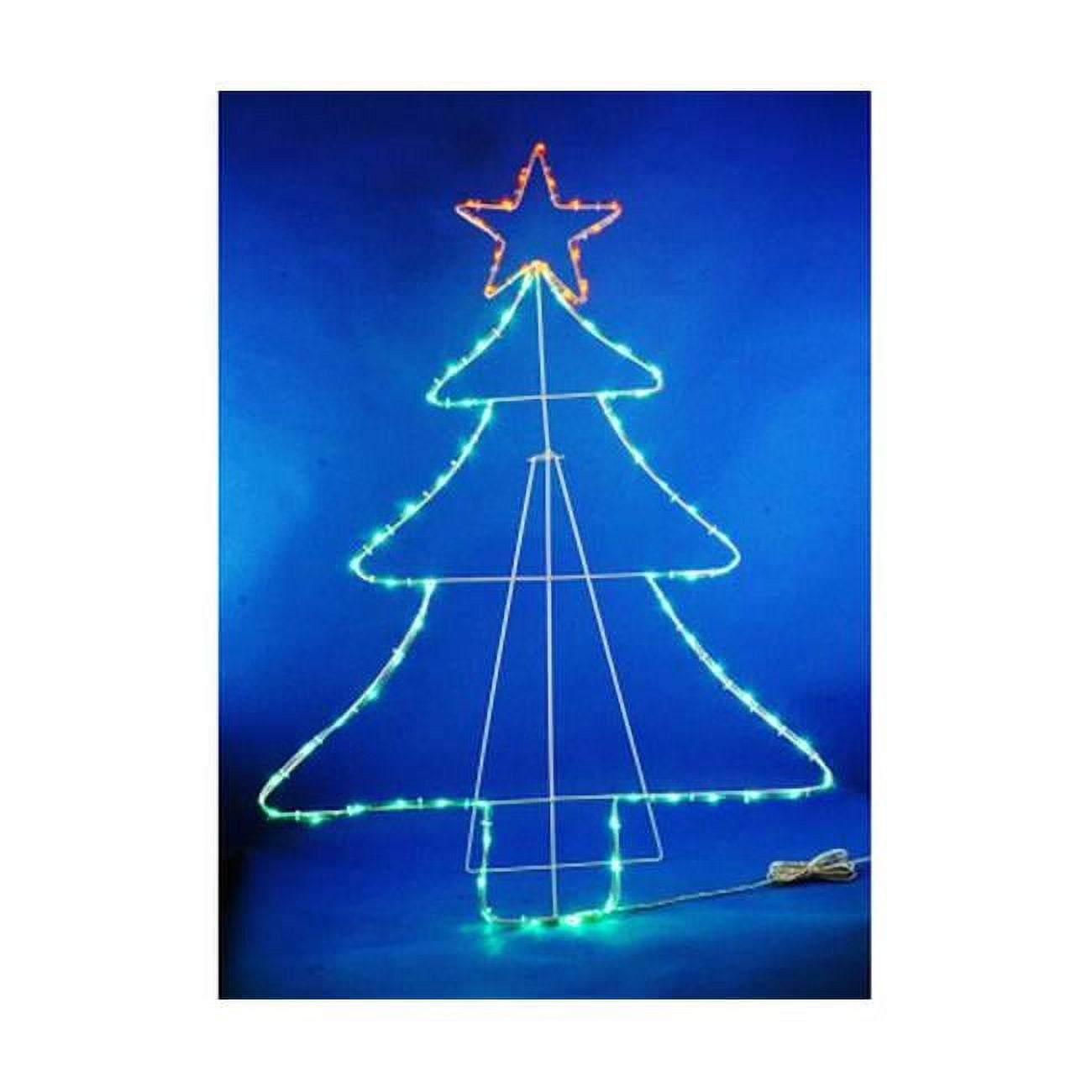 S33 R940421VX 40 in. 2D LED Micro Rope Tree with Star - Multi Color -  Sienna
